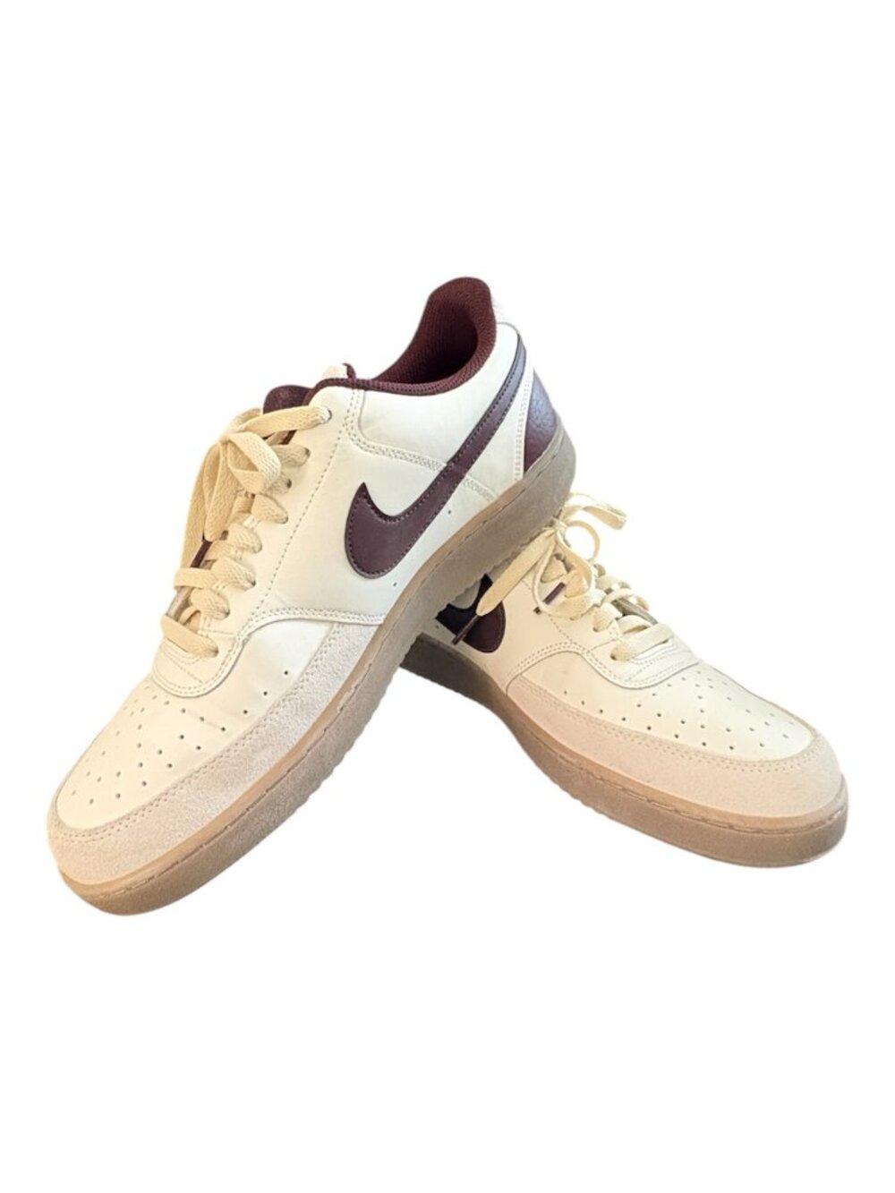 Nike Court Vision Low Sail Burgundy Crush Gum HV2530-101 Men's Shoes Size 10.5